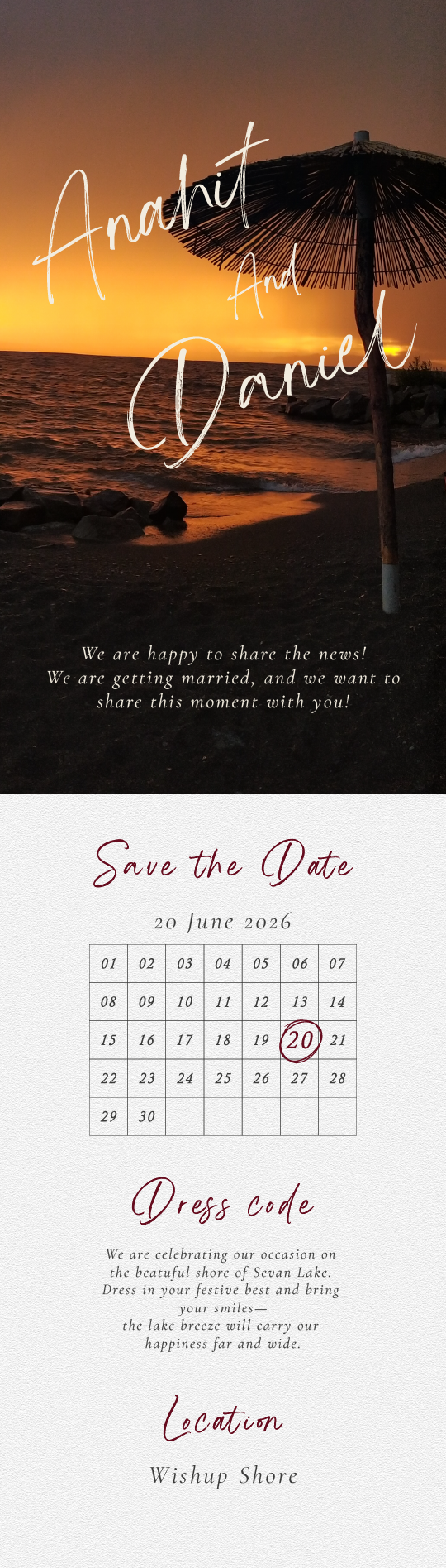Wedding invitation